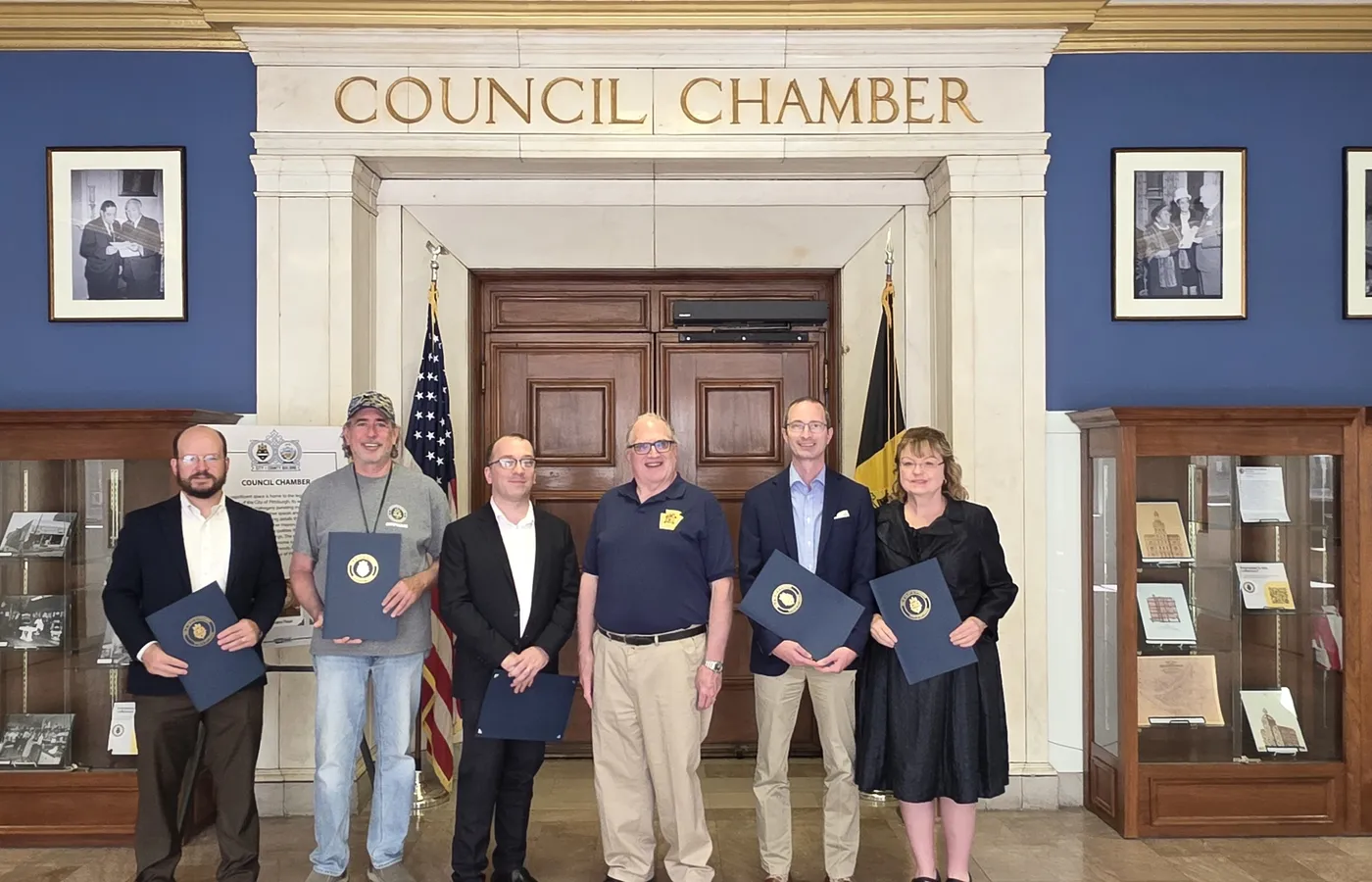 Community leaders at Pittsburgh City Council for the Joseph Caldwell city proclamation