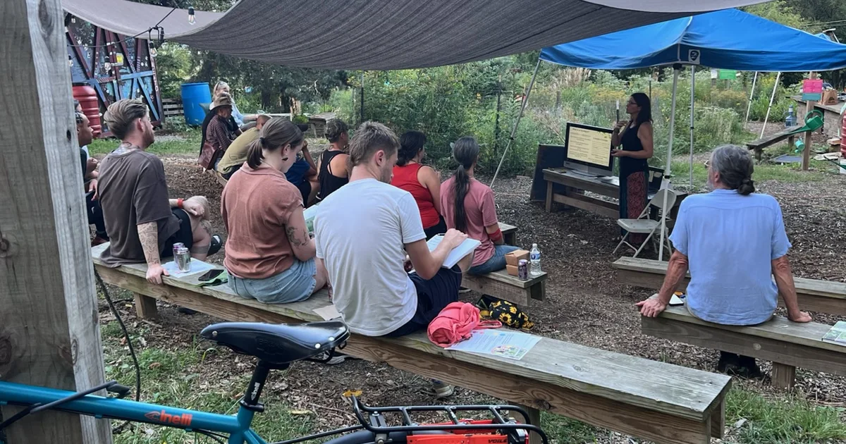 Community Food Solutions partners gather for an outdoor learning session